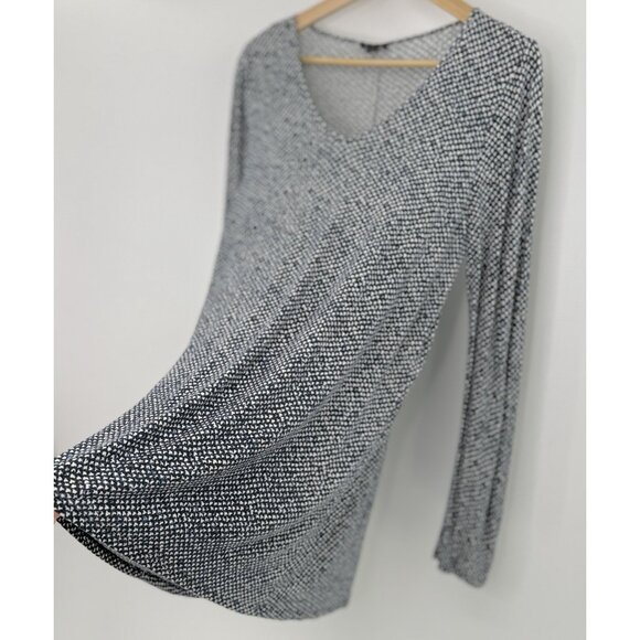 J Jill Wearever Collection V-Neck Tunic Blouse Multicolor Long Sleeve Sz Sm Boho - Picture 4 of 8